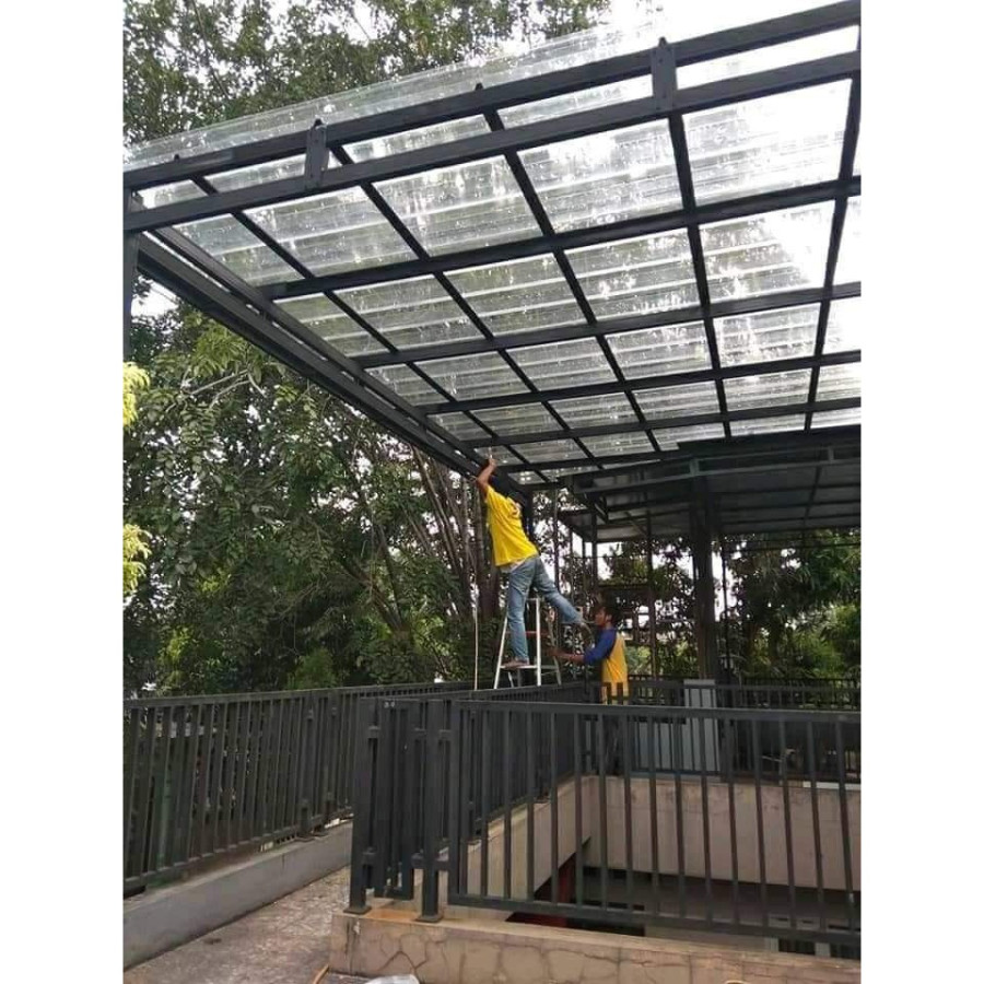 Paket Kanopi Atap Polycarbonate Transparan per meter - utama