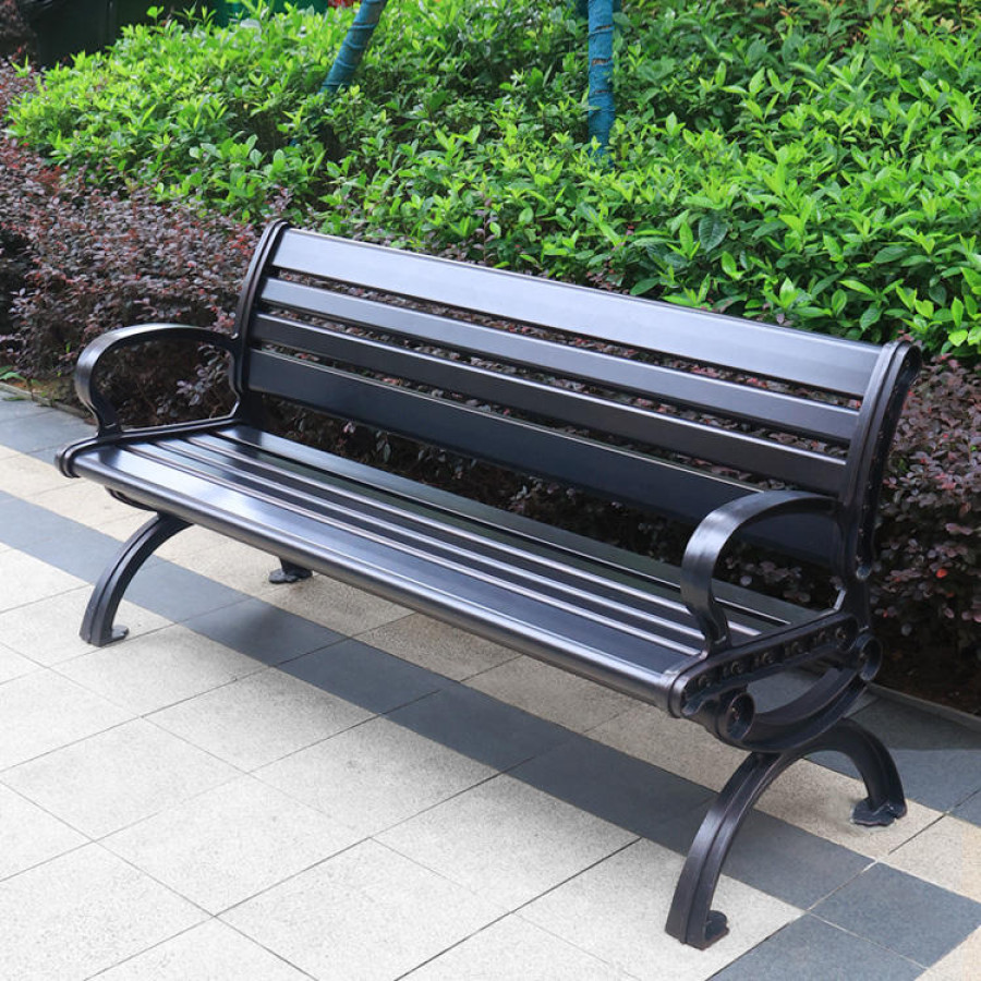 Kursi Taman Outdoor Full Besi Antik HR518 - depan