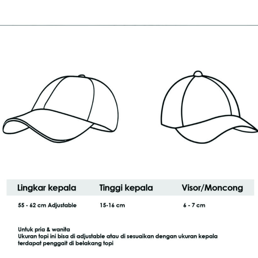 Topi kerja Lapangan Costum - samping