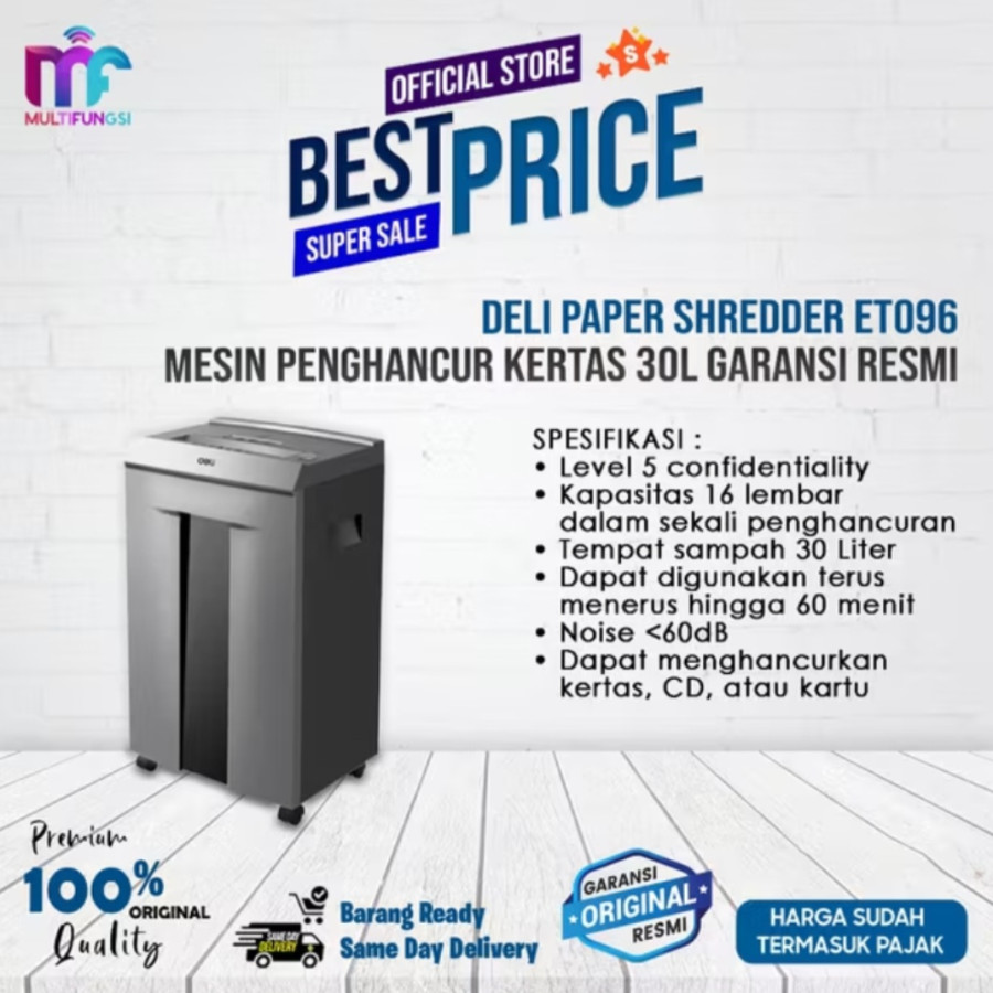 Mesin Penghancur Kertas Deli