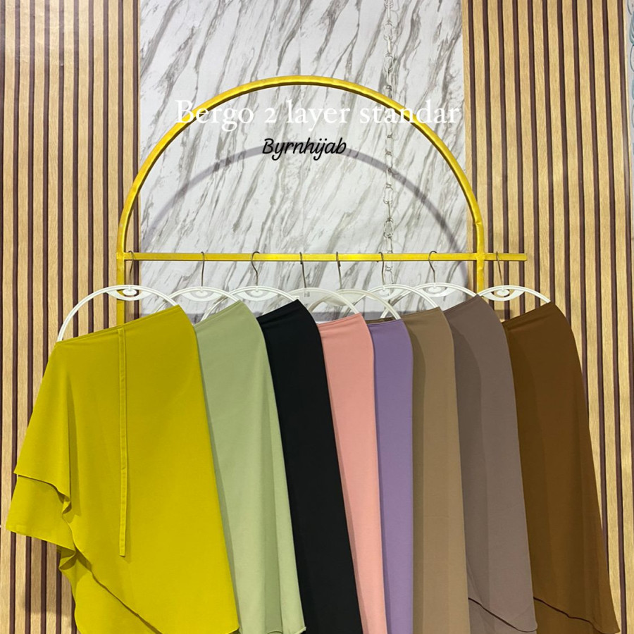 JilbabUpdate stok warna Ready Bergo 2 layer standar - utama