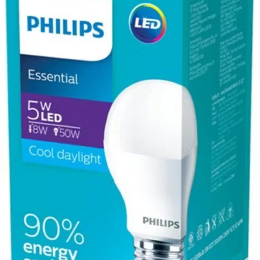 Philips Essential Lampu LED Philips 5Watt Putih