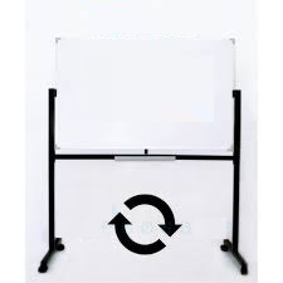 PAPAN TULIS WHITEBOARD STANDING  MAGNETIC DOUBLE FACE UKURAN 90 X 120 CM