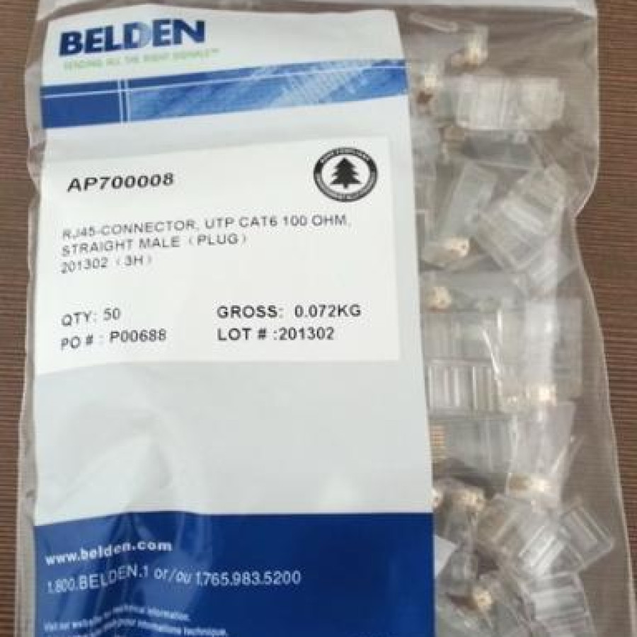 BELDEN AP700008 Konektor RJ45 Connector RJ45 Cat. 6 - samping