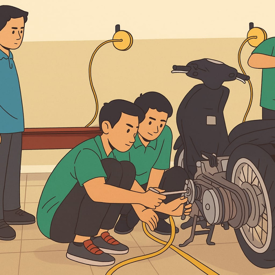 Jasa Uji Sertifikasi Kompetensi Kejuruan Servis Sepeda Motor
