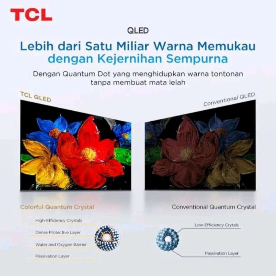 TCL QLED TV 50 Inch / 50" S5K SMART GOOGLE TV 2K FHD HDR 10 Dolby Audio 50S5K - detail