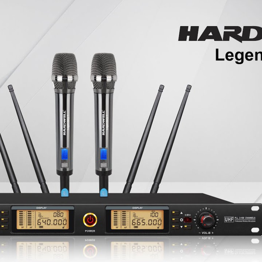 Wireless Microphone Hardwell X-1, Frekuensi multi UHF, Jarak jangkauan 100m