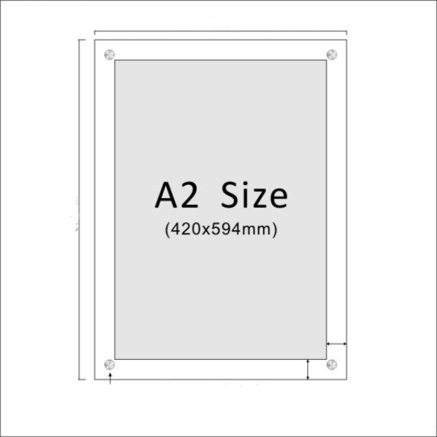 Akrilik Papan Visual Poster ukuran A2