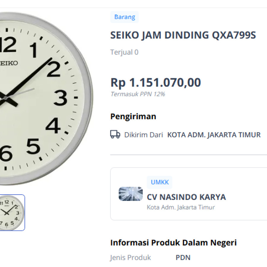 Jam dinding Deiko QXA799s
