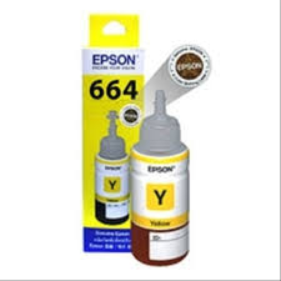 Tinta Printer Epson 664 Warna Yellow - depan