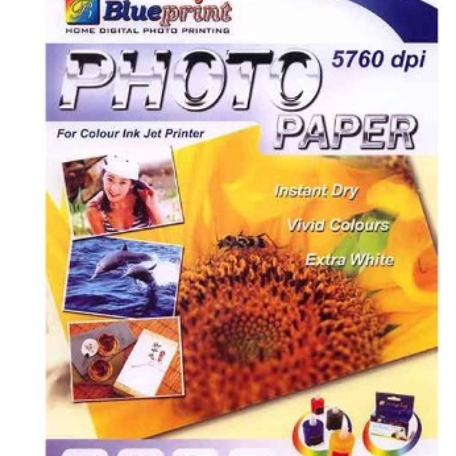 Kertas Foto Uk. A4, Isi 100 Lembar merk blue print - depan