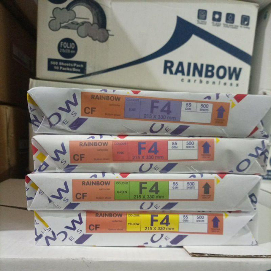 Kertas NCR F4 Warna RAINBOW Carbonless