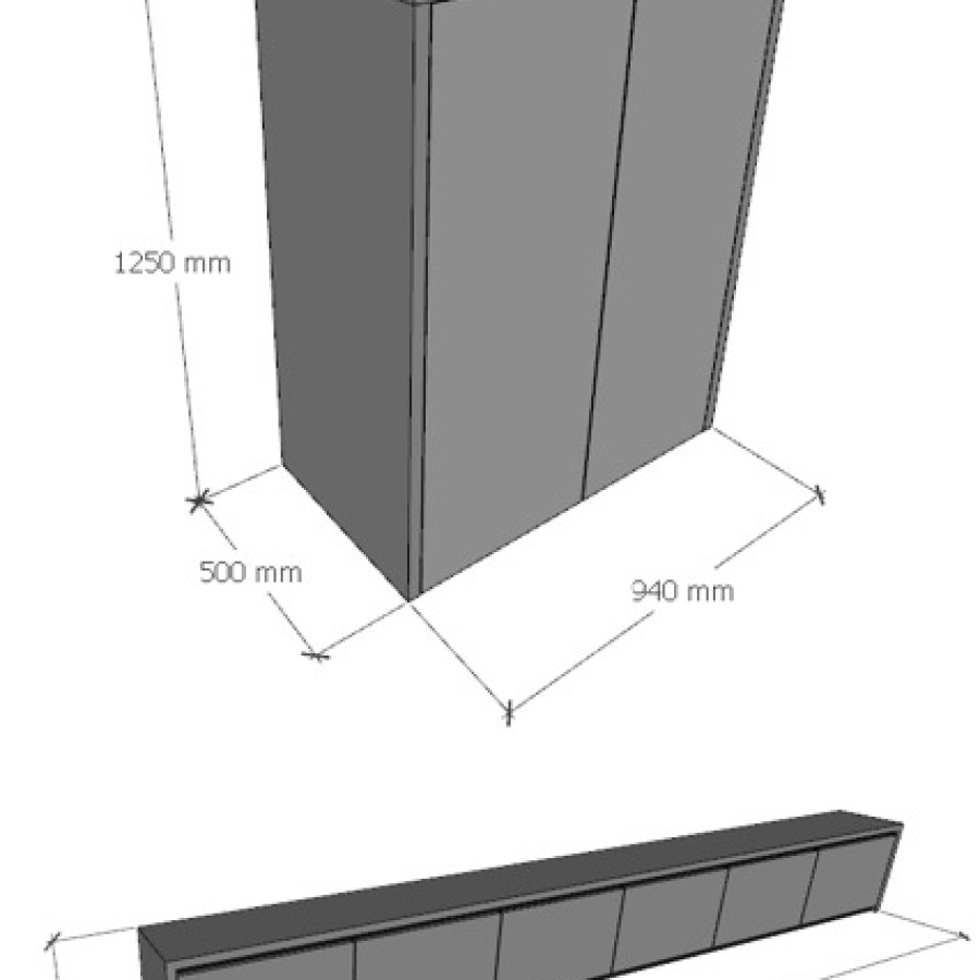 Lemari Dinding Custom HPL Sekre - detail