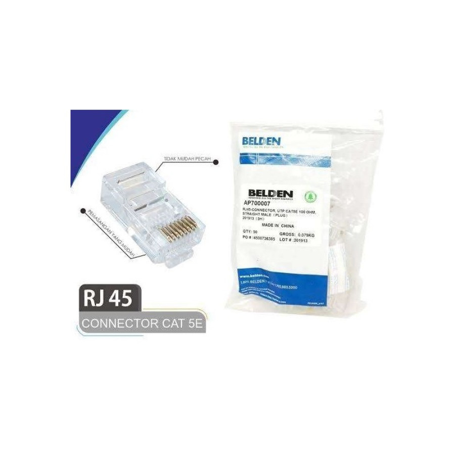 Konektor jaringan (Isi 50 Pcs) Belden