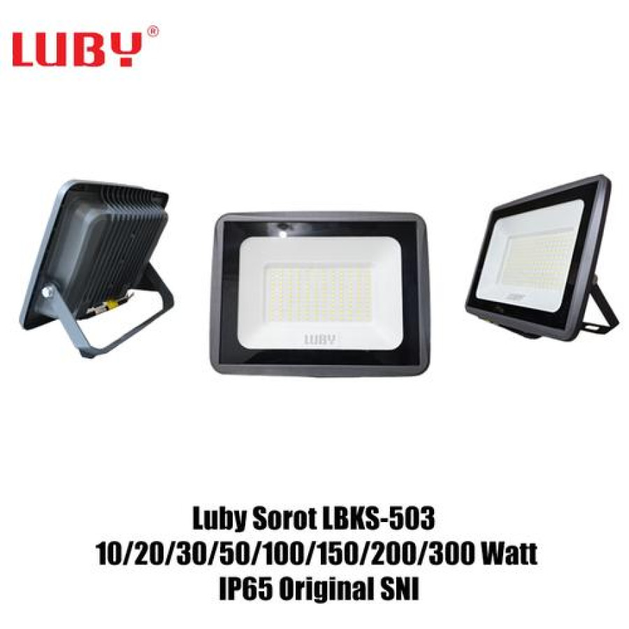 LED Floodlight Luby tipe LBKS-503 200Watt - samping