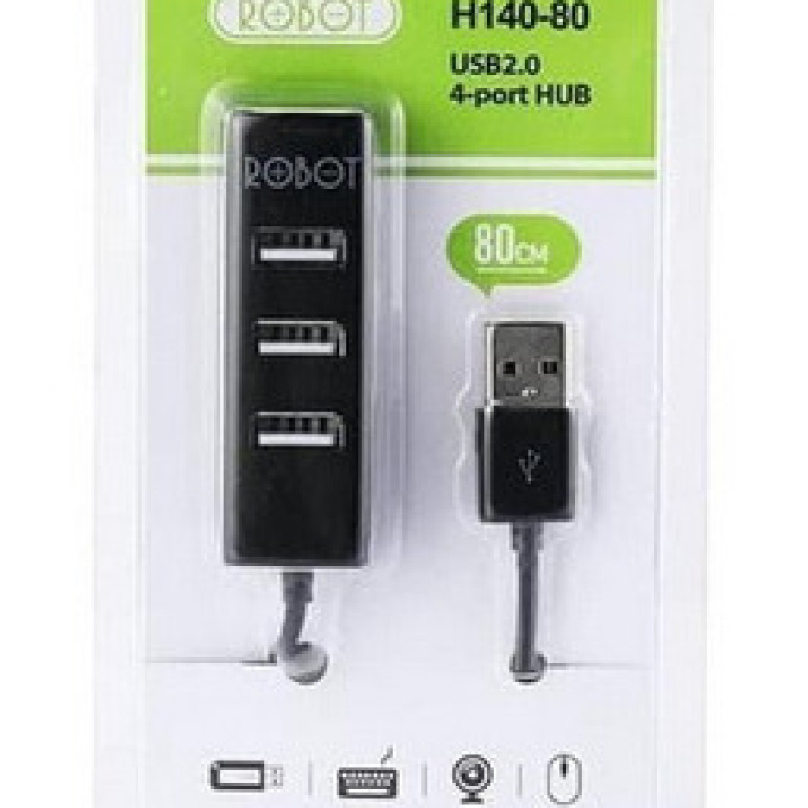 USB HUB ROBOT USB 2.0 H140-80 (80CM)