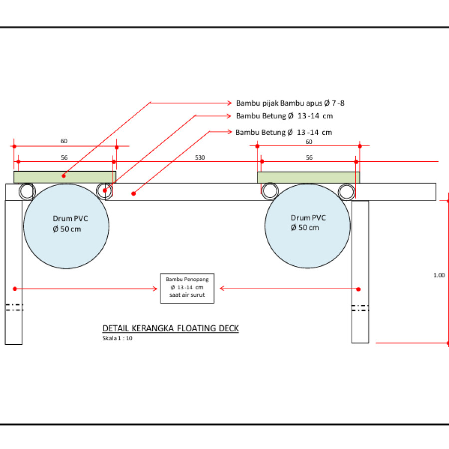 FLOATING DECK (DEK APUNG) - samping