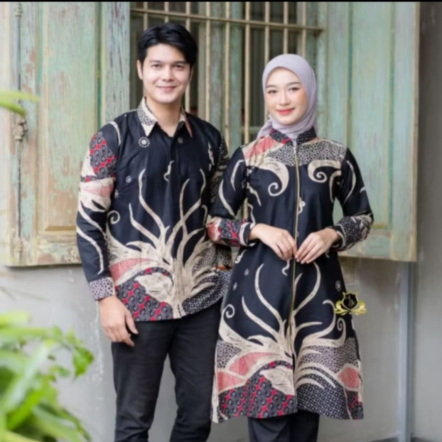 Pakaian Batik Atasan Lengan Panjang - depan