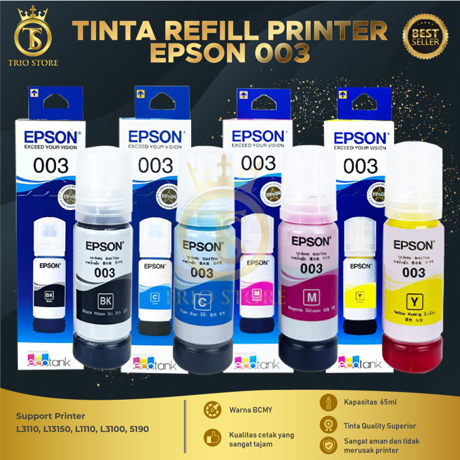 TINTA REFILL PRINTER EPSON 003