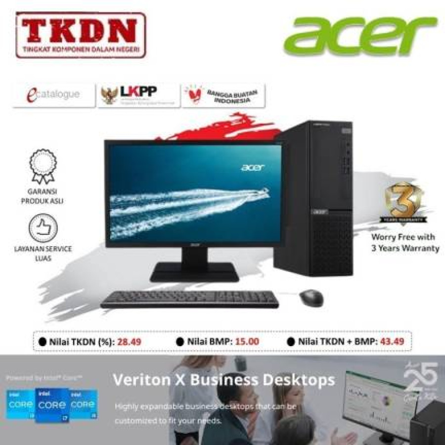 PC UNIT RAKITAN/Veriton X - Core i7 (VX/0042) - utama