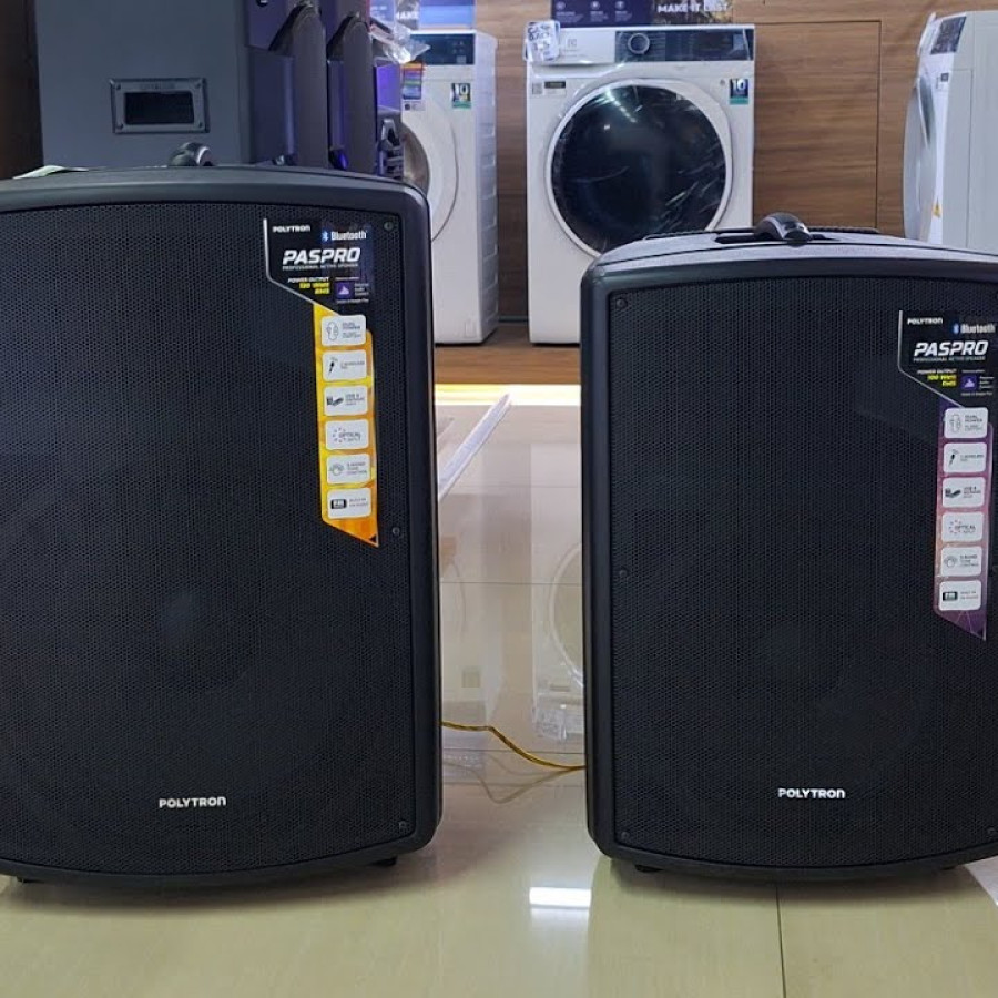 Speaker aktif (2 pcs speaker portable,2 pcs stand speaker,dll) - POLYTRON - utama