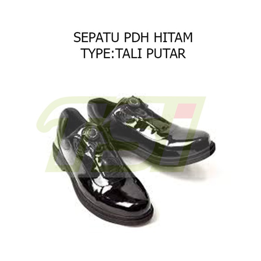 SEPATU PDH HITAM TALI PUTAR - utama