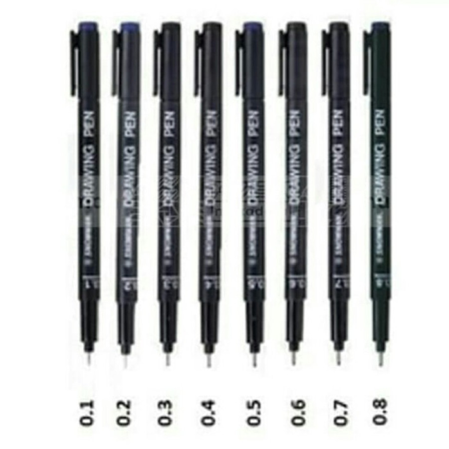 Drawing Pen Snowman 0,1