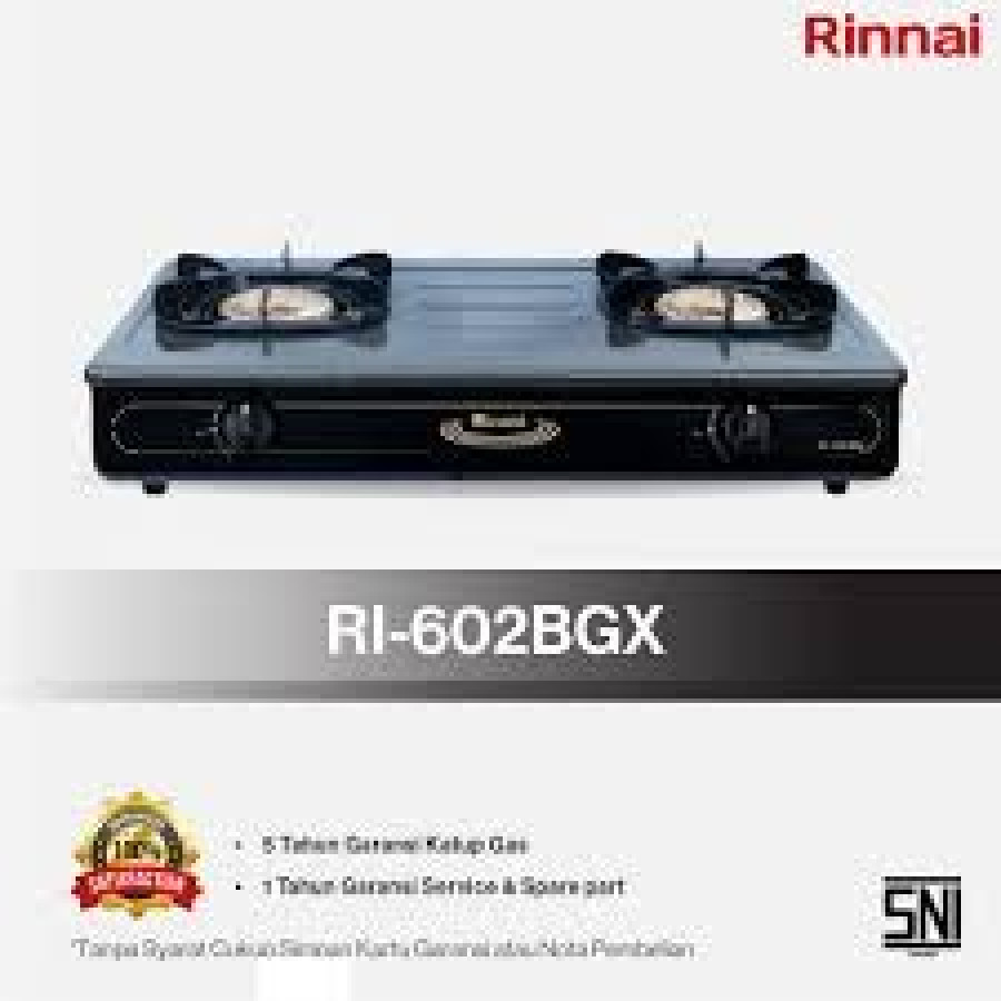 Kompor Gas Rinnai 2 Tungku (RI602BGX)