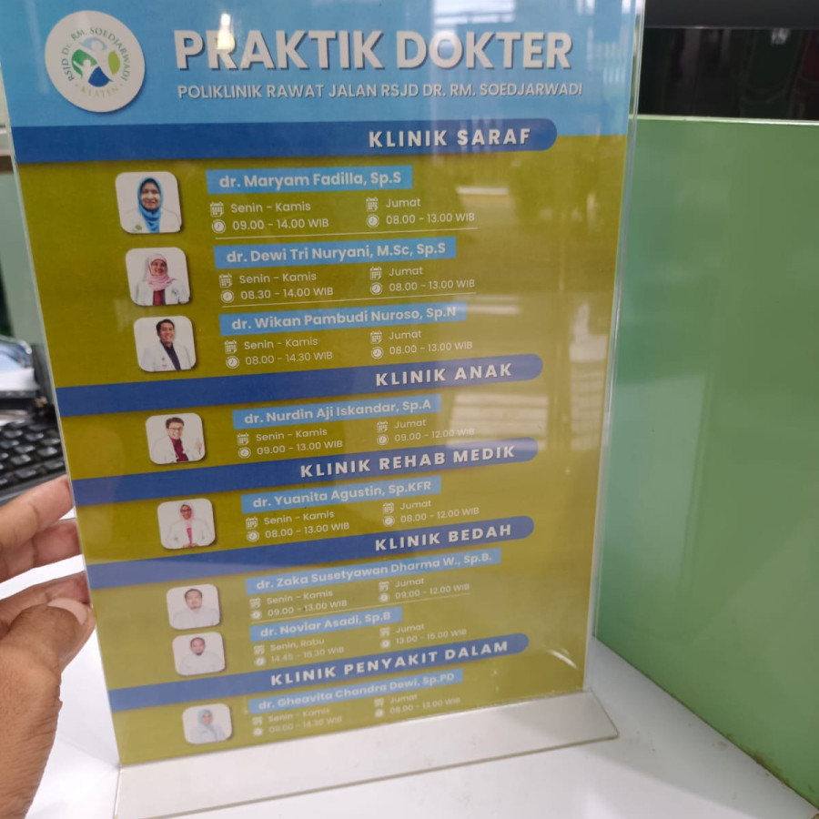 Akrilik Meja Dokter Pendaftaran - utama