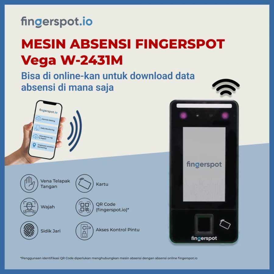 Mesin Absensi Fingerspot Vega W-2431M