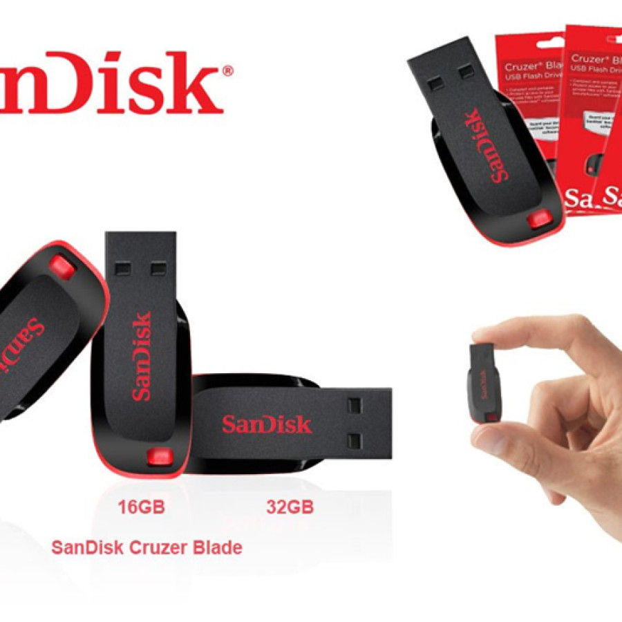 Flashdisk SanDisk Cruzer Blade  CZ50 - 64GB - depan