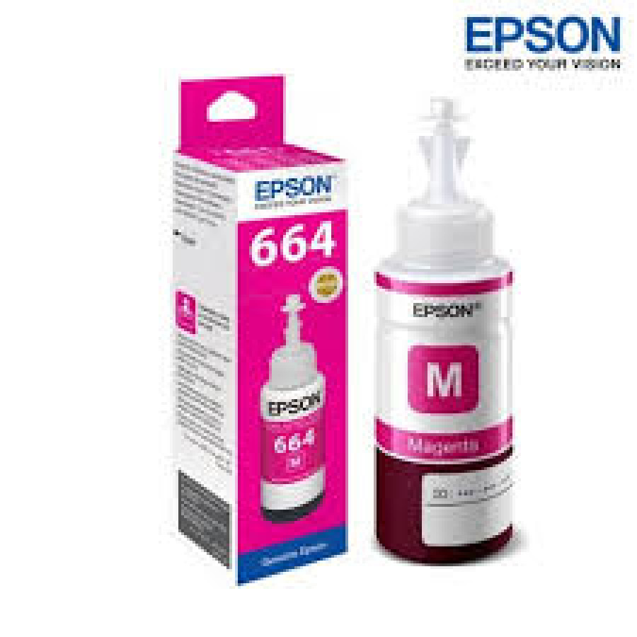 Tinta Printer Epson 664 Warna Magenta - samping