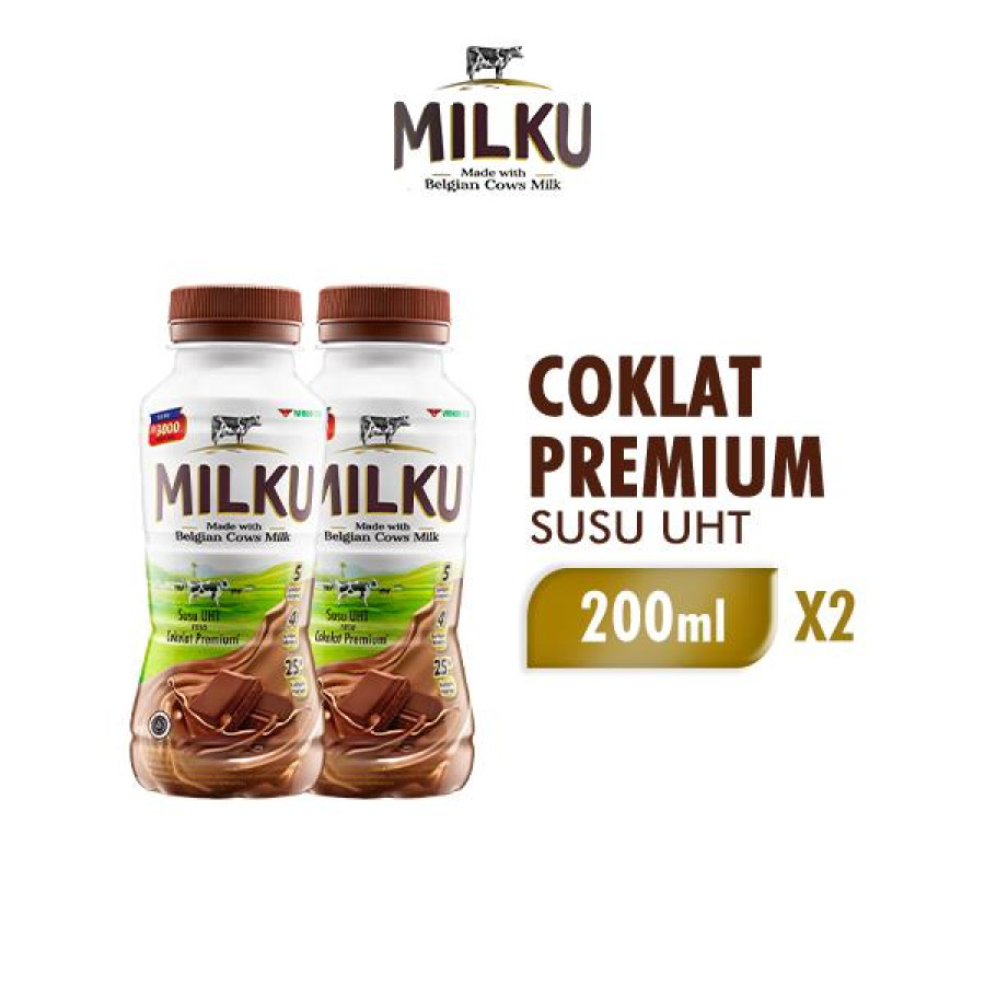 SUSU UHT MILKU - 200 ML - depan