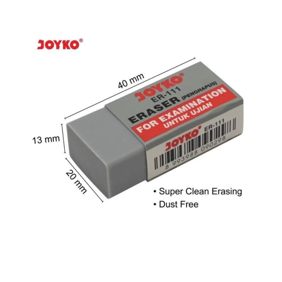 JOYKO Eraser Penghapus 1 Pack ER-111 Isi 30 Pcs - depan