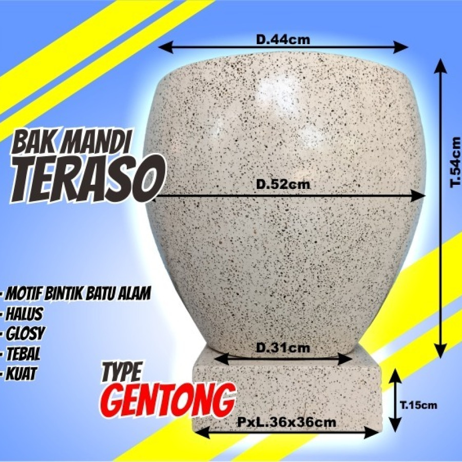 Bak mandi Teraso Lokal Type Gentong - utama