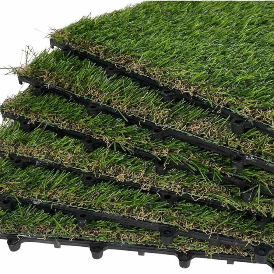 Tille Rumput Decking tile lantai rumput sintetis ukuran 30 x 30