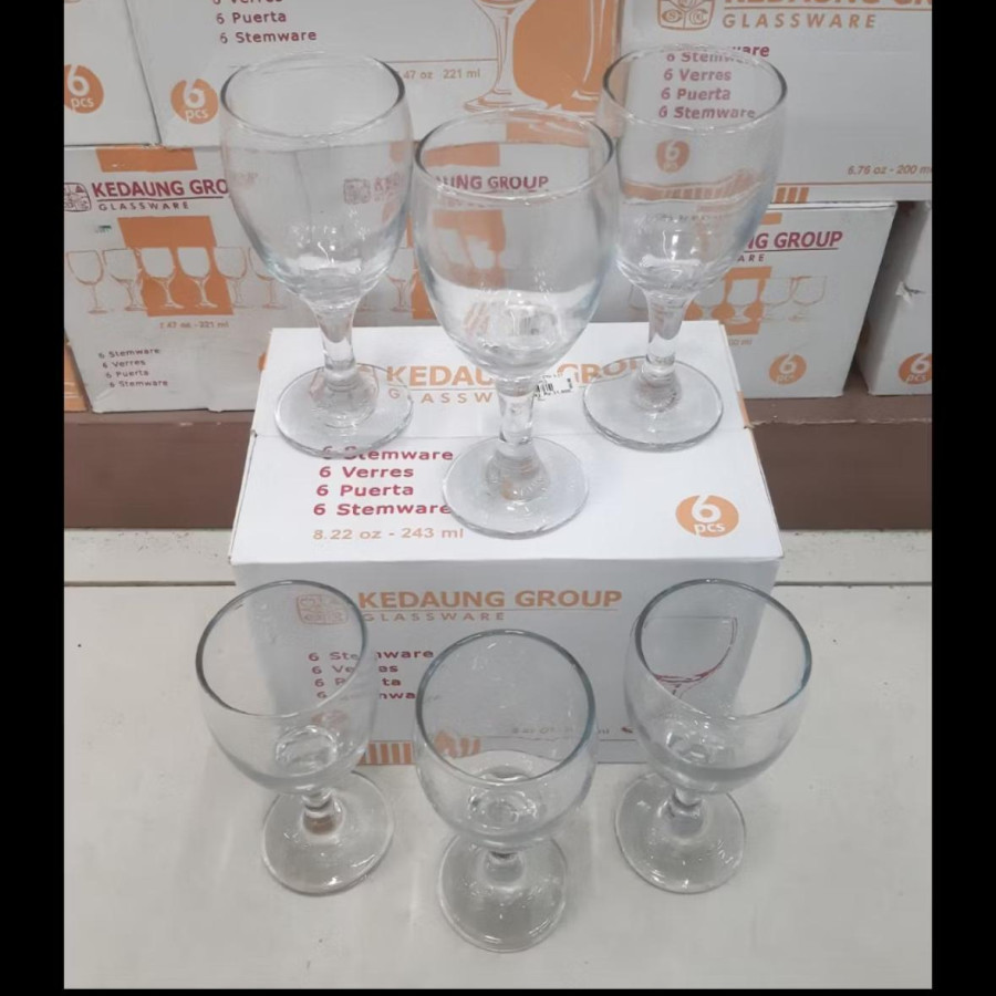 Gelas Goblet Kap. 330 ml - Isi 6 pcs KEDAUNG