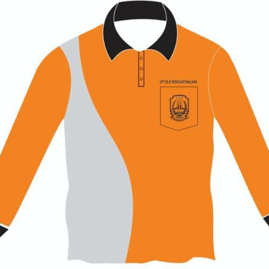 Pakaian kerja berupa baju olahraga - depan