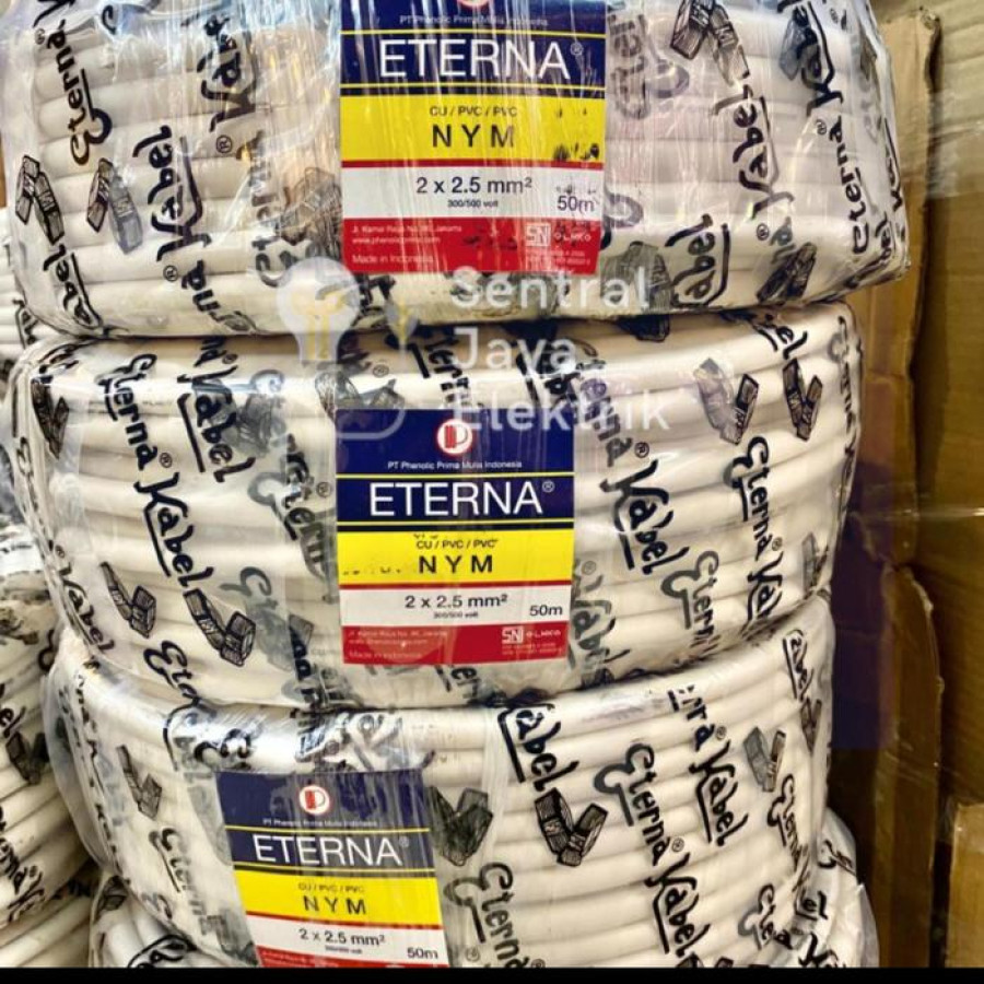 Kabel Listrik NYM (Uk. 2 x 2.5 Mm, Panjang 50 Meter) ETERNA