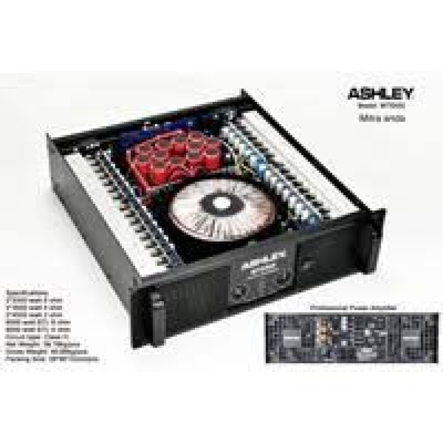 Power Amplifier Ashley MT 6500 + Kabel mic KLOZT 100 meter - utama