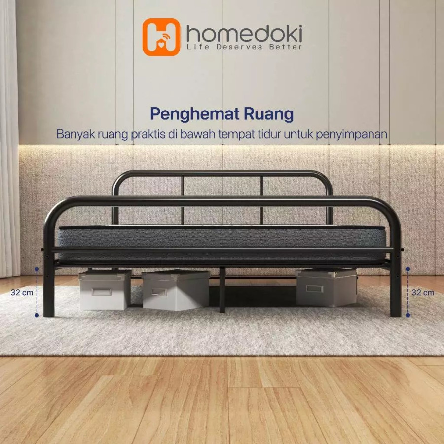 Classic Bed Ranjang Tempat Tidur Besi Uk. 160x200 - depan