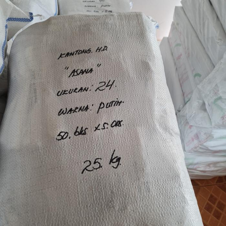 kantong plastik Custom HD Medium Putih - depan