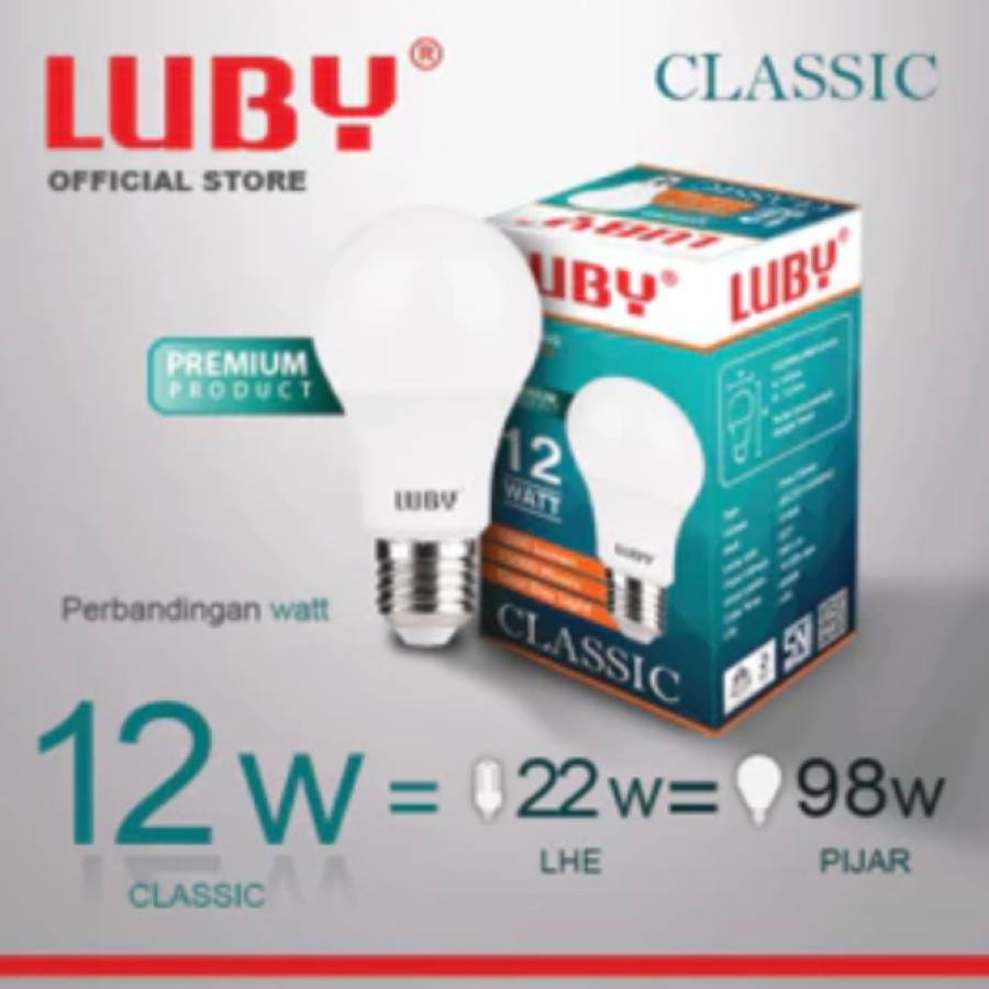 Lampu LED Luby 12 Watt LUBY CLASSIC 12W - depan