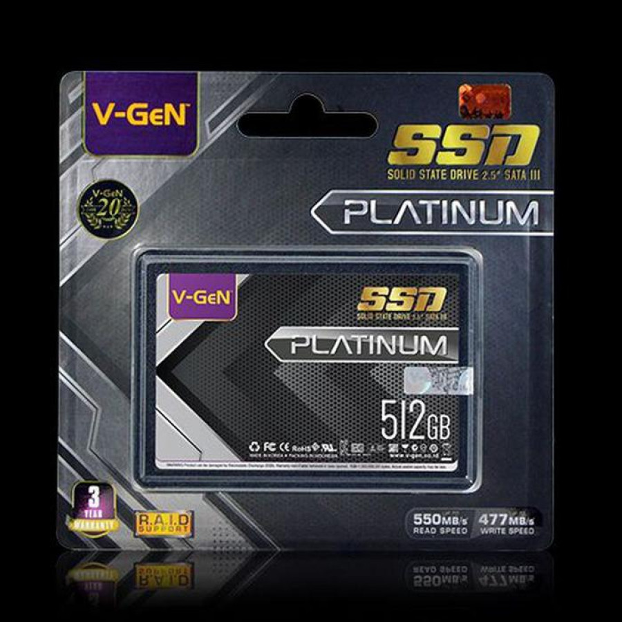 SSD V-Gen 512GB SATA - depan