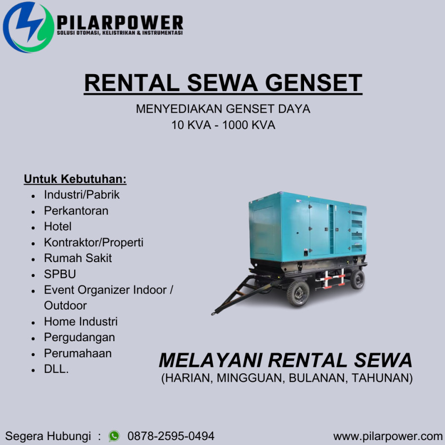 Harga Sewa Genset 500 KVA