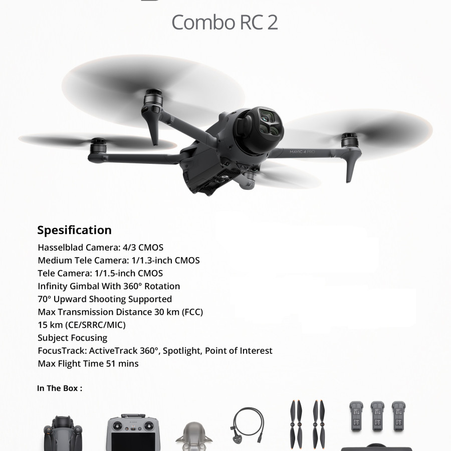 DJI Drone Mavic 4 Pro Fly More Combo (DJI RC 2)