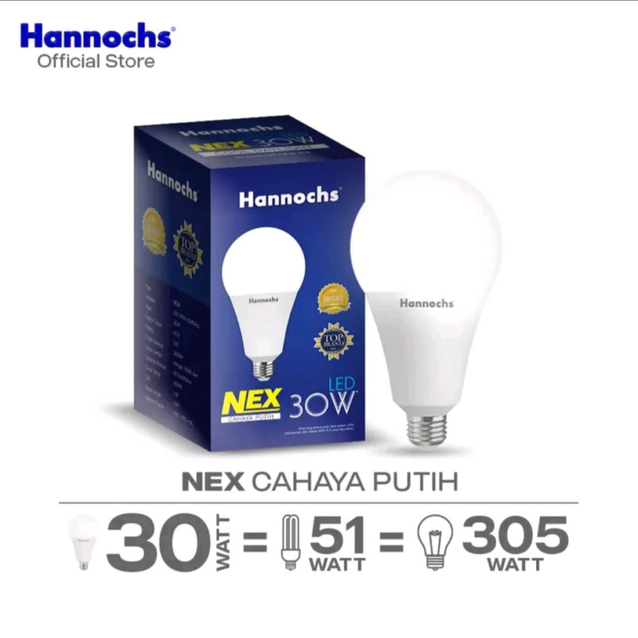 30 Watt Hannochs Lampu Bohlam Nex Led - utama