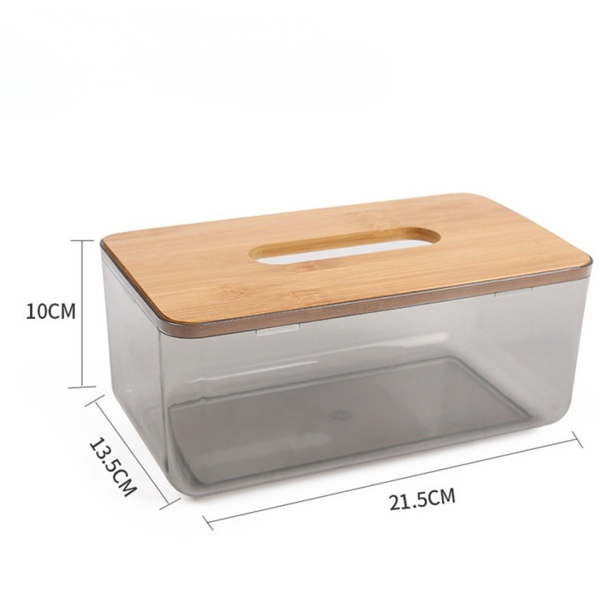 Tempat Kotak Tisu Kayu Transparan Aesthetic