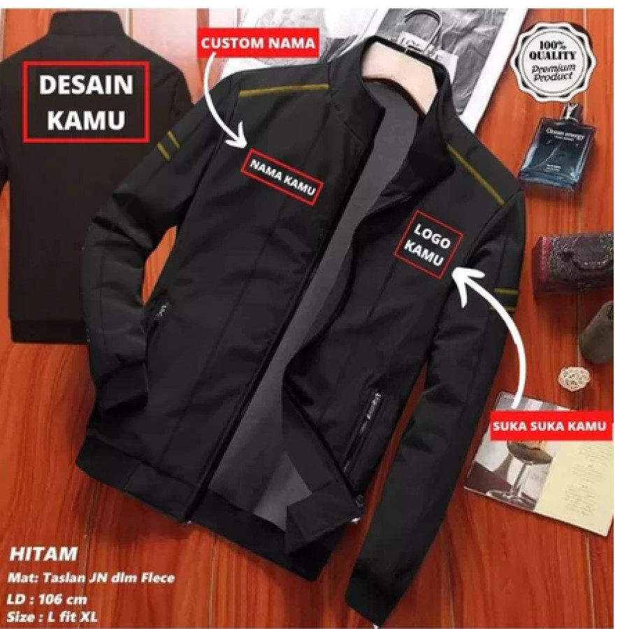 JAKET CUSTOM SUKA SUKA / JAKET CUSTOM SENDIRI // OJOL /ORGANISASI - samping