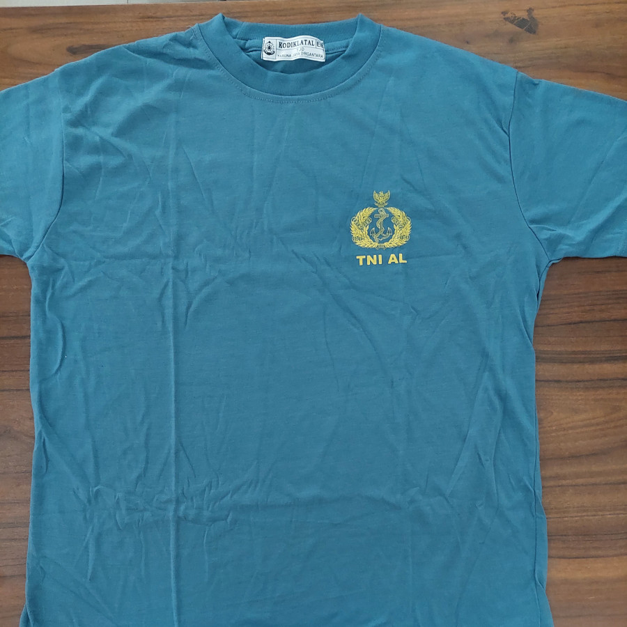 T'SHIRT ABU-ABU TNI AL - depan